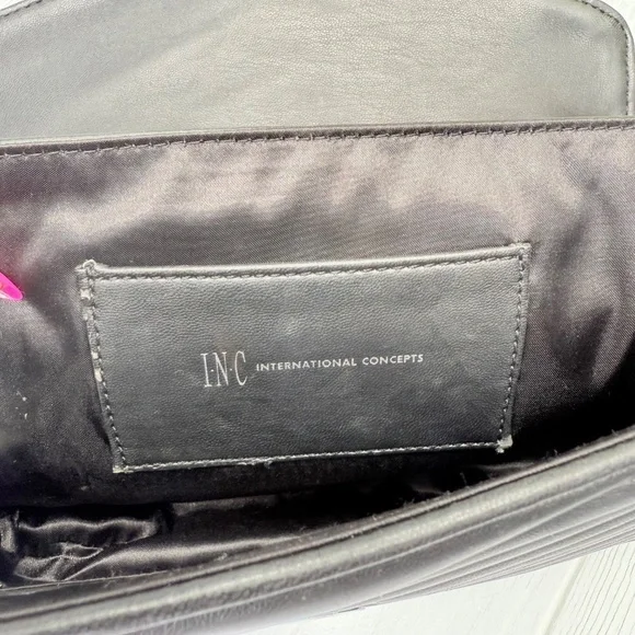 INC Black Quilted Convertible Bag – Vegan Leather - Picture 4 of 8